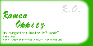 romeo oppitz business card